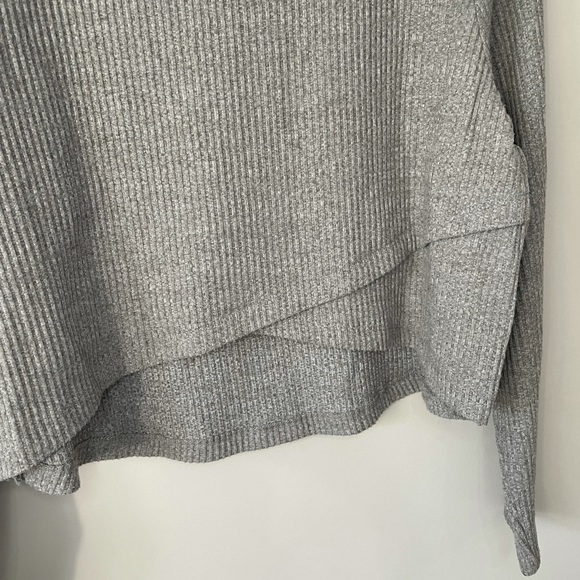 Eloquii X R29 Cross back grey ribbed crop top sweater size 14 - Picture 7 of 9
